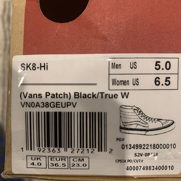 Vans Sk8- HI (Vans Patch) Checkerboard Sneakers - Picture 7 of 7